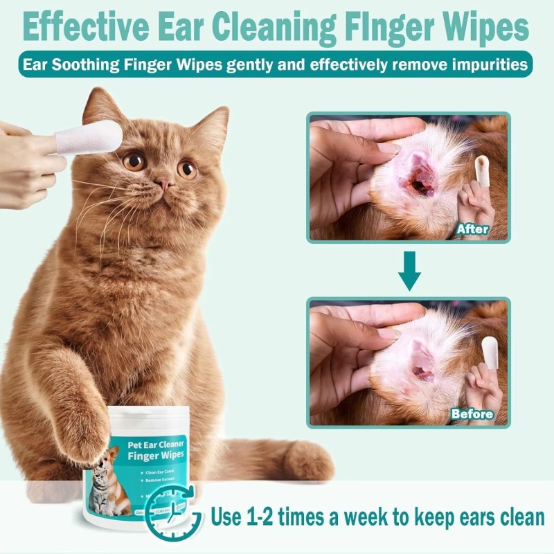 Pet Ear Wipes Factory - OEM Custom Label Natural Finger
