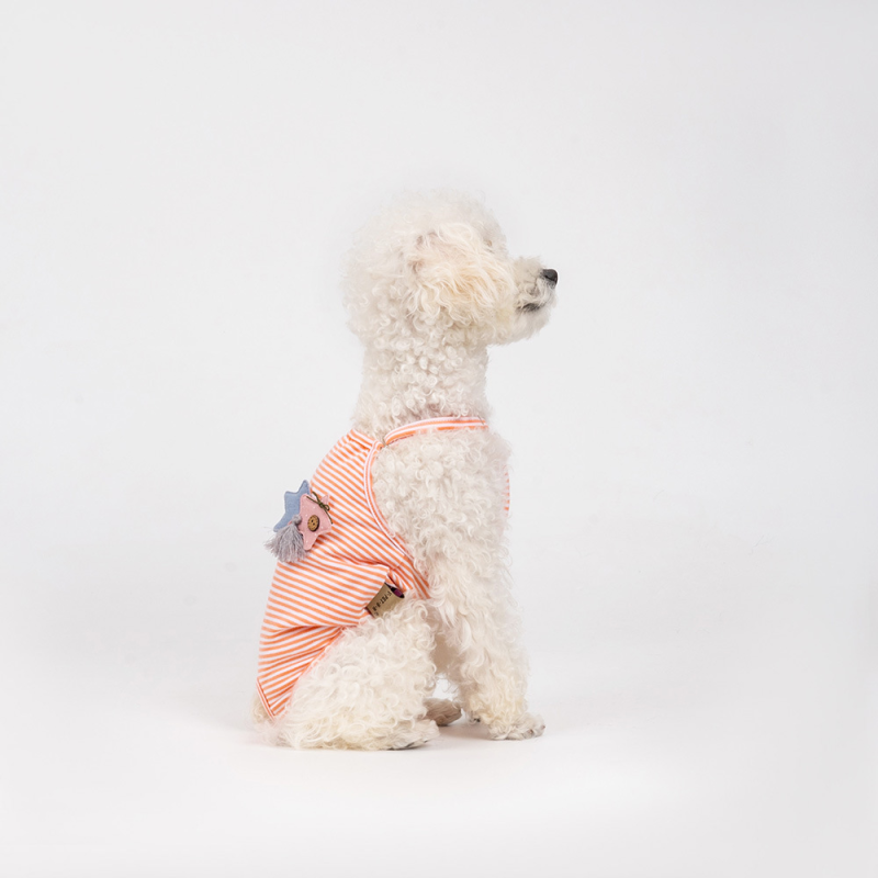 Solid Cotton One-Piece Strap Pet Physiological Pants for Female Dogs Modern Teddy Anti-Harassment Menstrual Safety Pants for