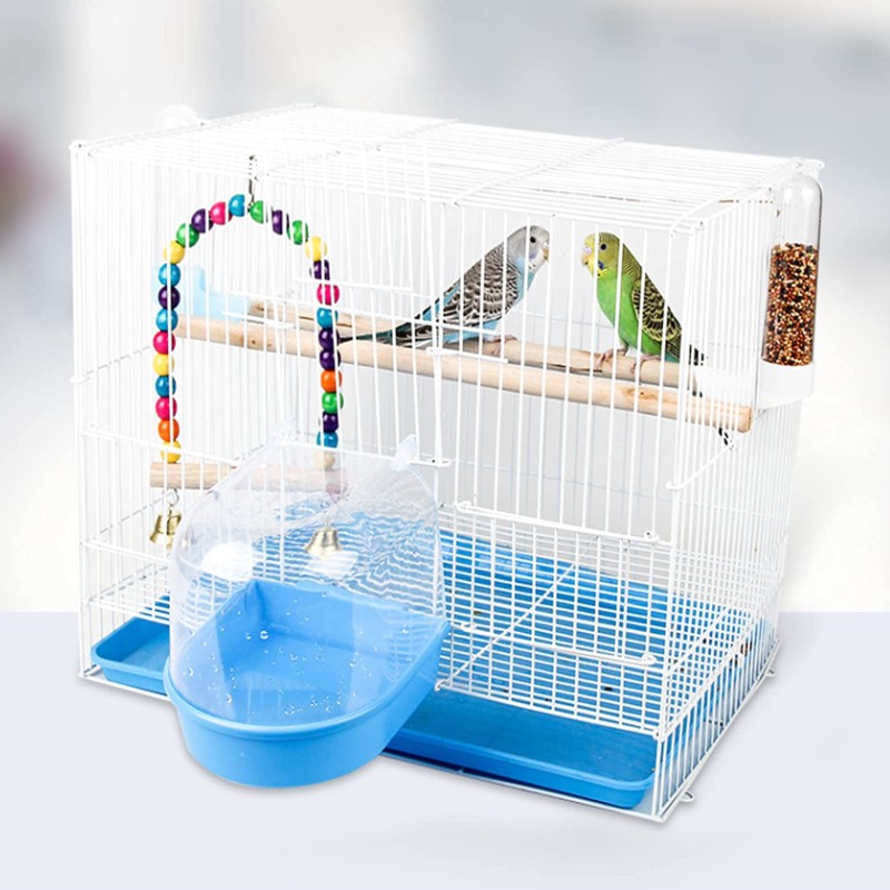 Bird Cage Bath Factory - Hanging Bathing Tub for Parrot Canary Budgies Supplies