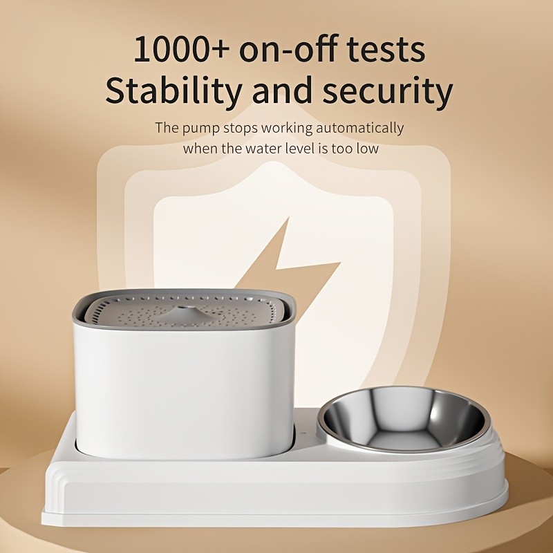 Automatic Cat Fountain Feeder Supplier - 2-in-1 Smart Stainless Steel Bowl OEM