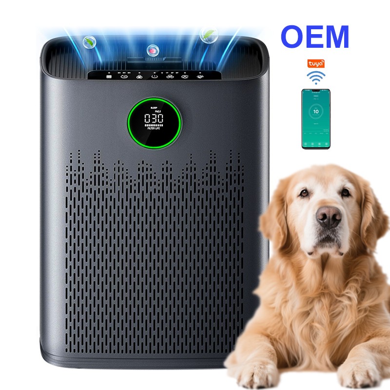 Pet Air Purifier Manufacturer - Wi-Fi Odor Control PM2.5 Monitor HEPA Filter Removes Dust