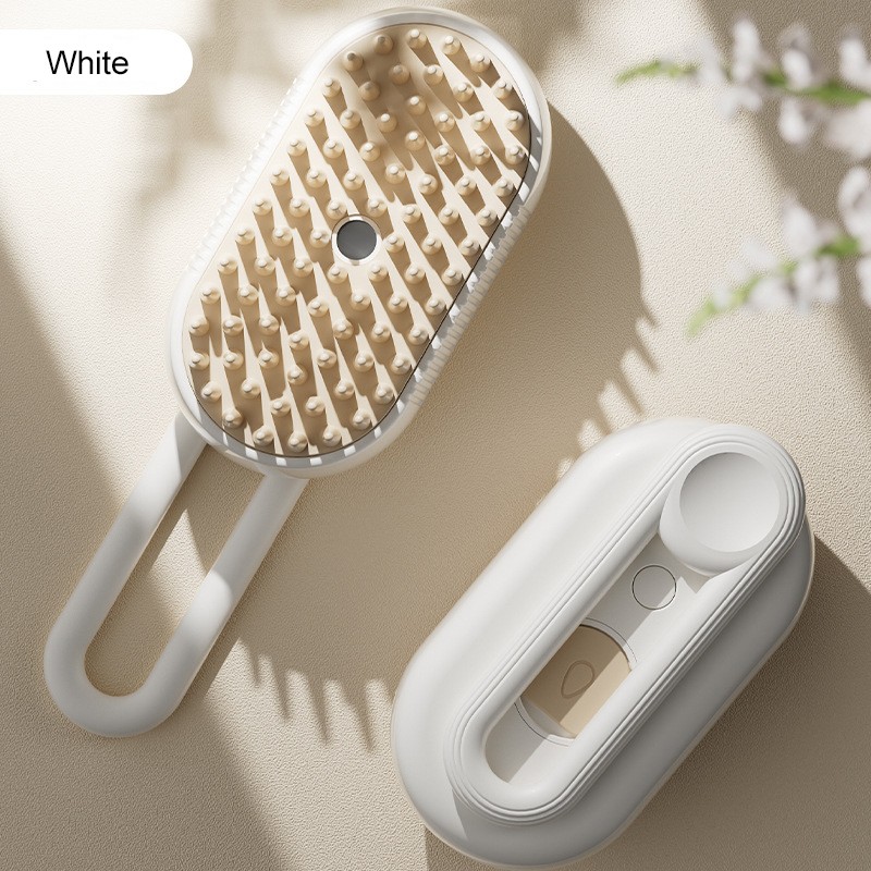Foldable Pet Hair Remover Factory - 3-in-1 Silicone Steam Spray Massage Comb