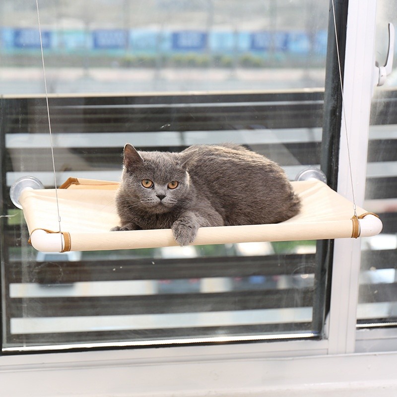 Cat Window Bed Factory - Window-mounted Sunny Hammock Perch No Screws Suction