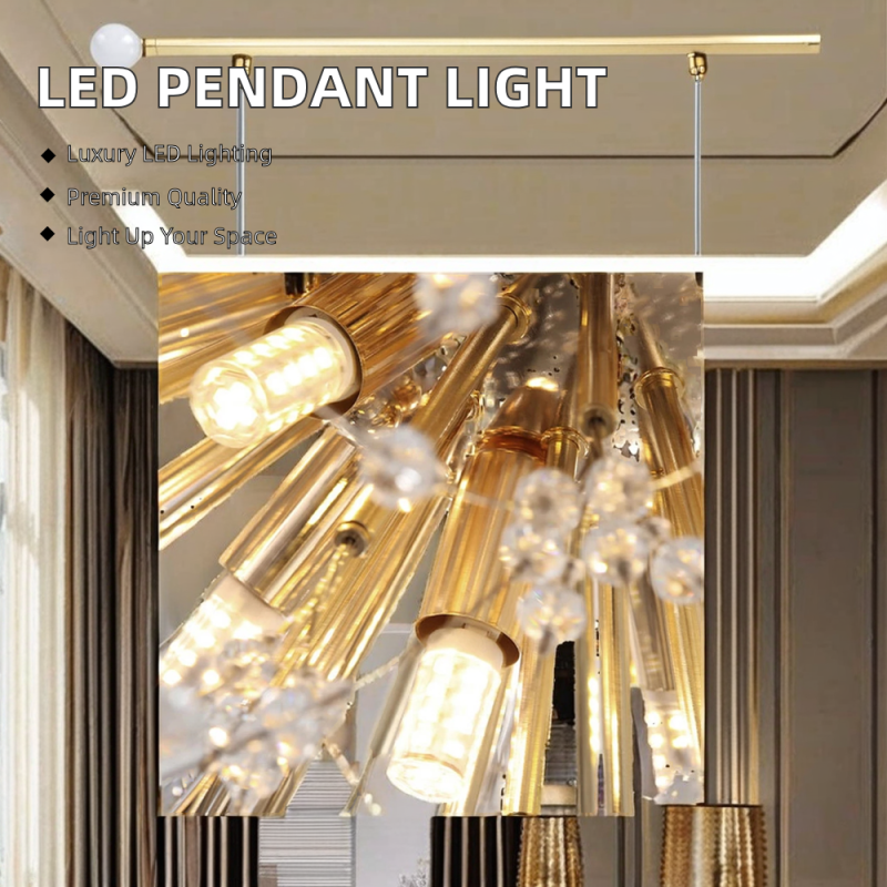 LED Chandelier Factory - Crystal Dandelion Art Decor Hanging Lamp