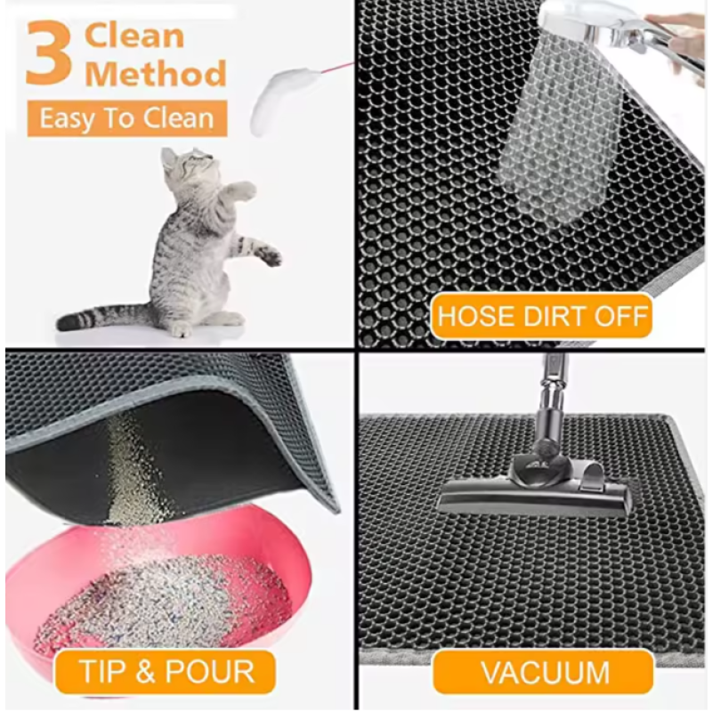 Cat Litter Mat Factory - Washable Honeycomb Eva Anti-Tracking Splash-proof