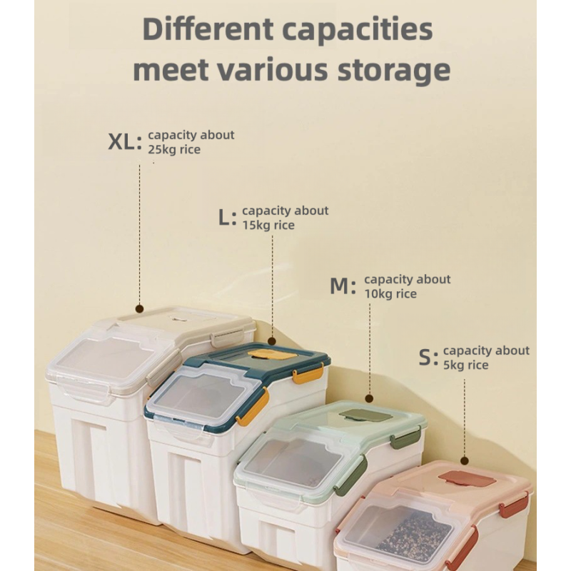 Pet Food Storage Box Factory - 15kg Plastic Dispenser with Wheels Mobile
