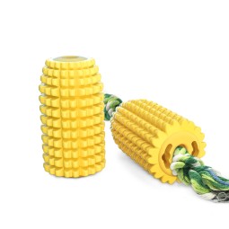 Pet Dog Toys Manufacturer - Corn-shaped Toothbrush Strap Chew Toy Supplier