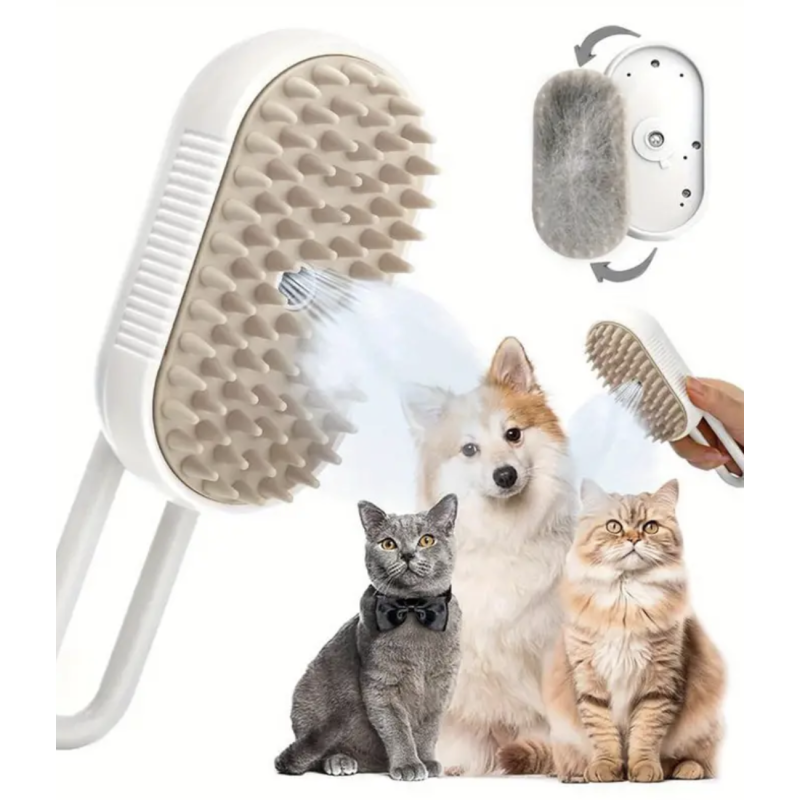 Foldable Cat Hair Remover Supplier - 3-in-1 ABS Steam Comb Easy Cleaning