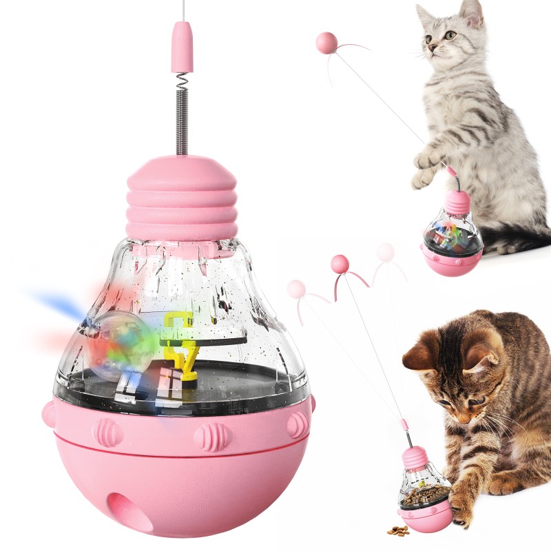Cat Feeder Toy Supplier - Rotate Ball Tumbler Tease Stick Small Animals
