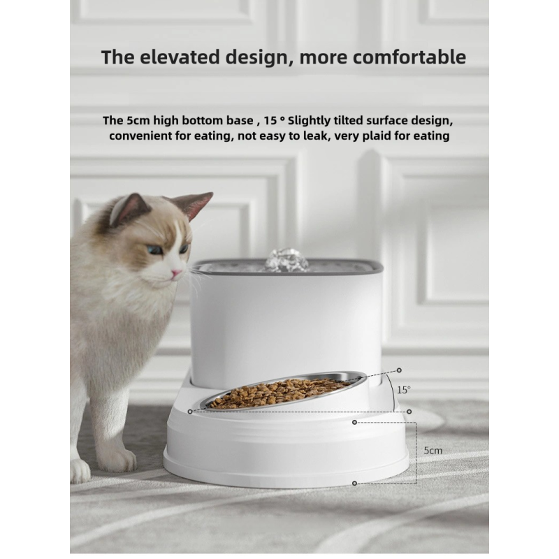 Automatic Pet Water Dispenser Manufacturer - 2-in-1 Charge Filters Stainless Bowl