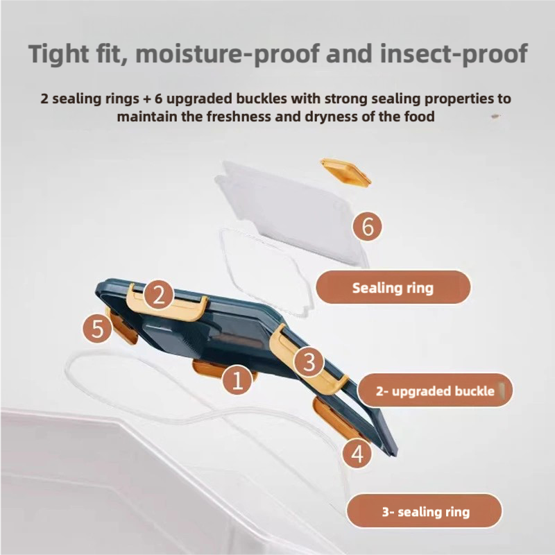 Pet Food Storage Box Factory - 15kg Plastic Dispenser with Wheels Mobile