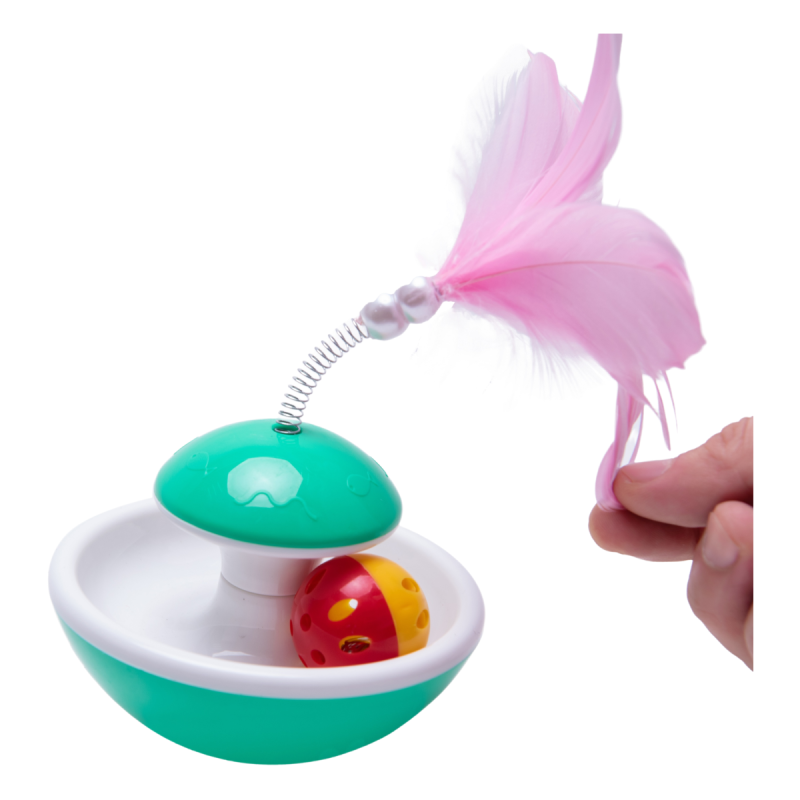 Funny Cat Toy Factory - Tumbler with Fairy Feather Bell Plastic Stick