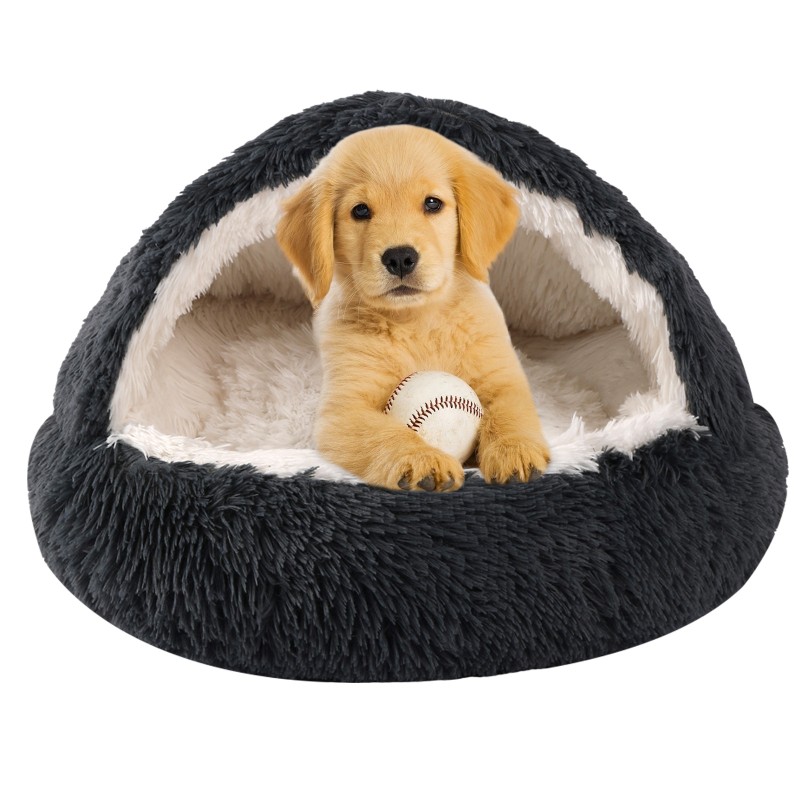Pet Kennel Supplier - Semi-enclosed Warm Plush Cushion