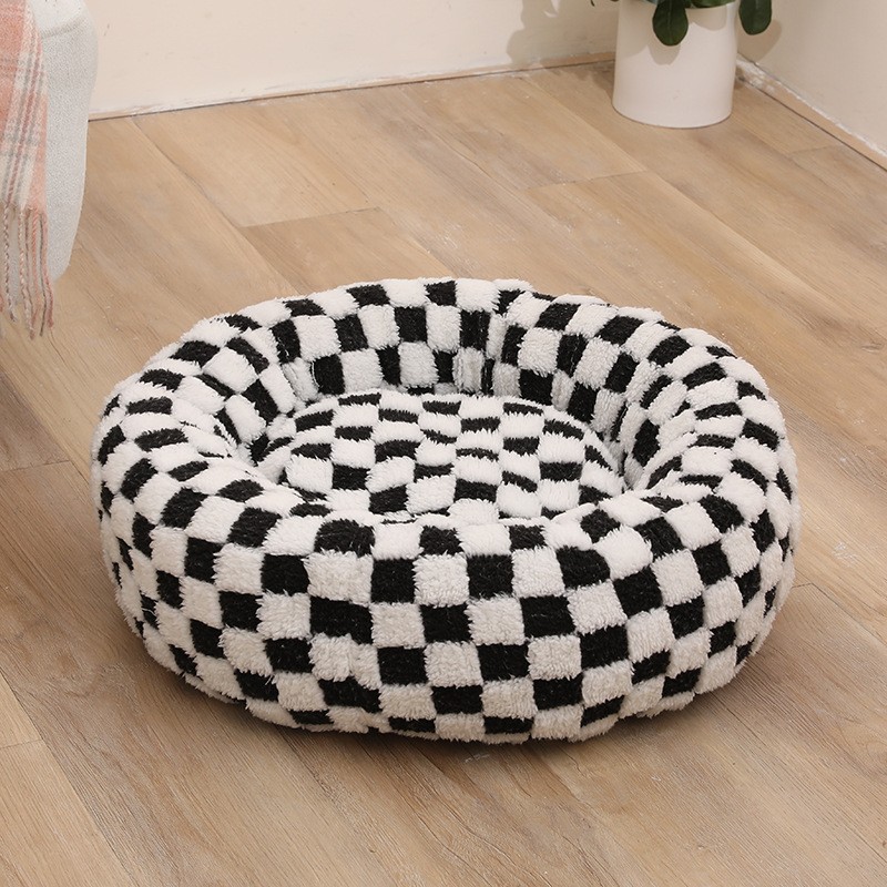 Pet Bed Manufacturer - Donut Calming Jacquard Plush