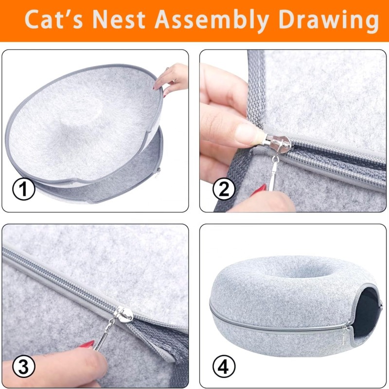 Cat Toy Tunnel Manufacturer - Double-layer Composite Detachable