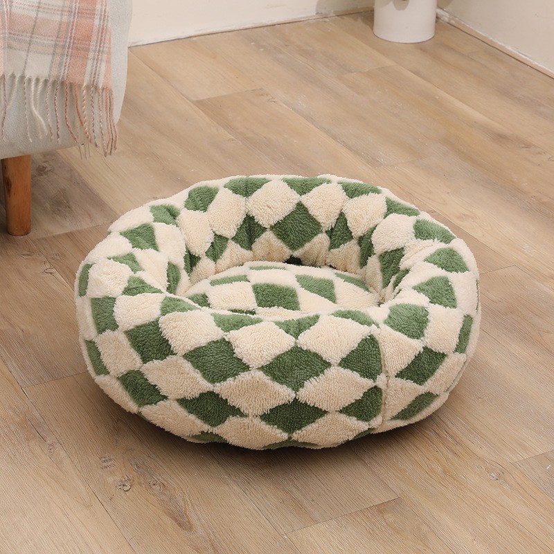 Pet Bed Manufacturer - Donut Calming Jacquard Plush
