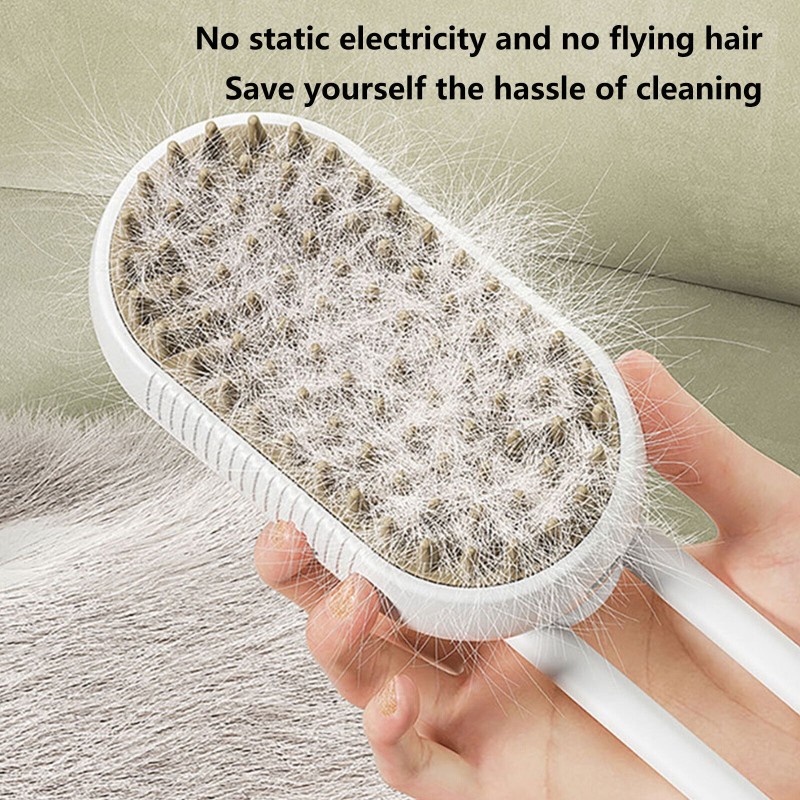 Pet Steam Brush Supplier - 3-in-1 Whales Silicone Hair Removal Comb