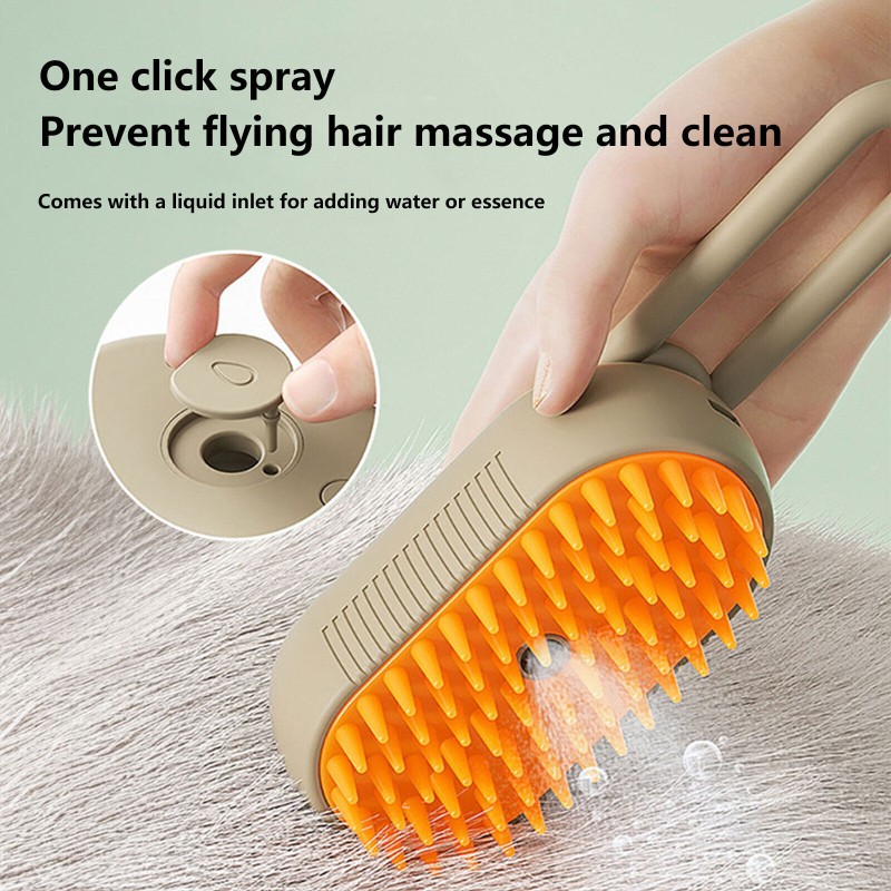 Pet Steam Brush Supplier - 3-in-1 Whales Silicone Hair Removal Comb