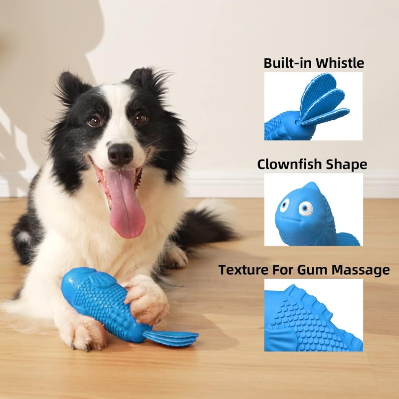 Nemo Dog Toy Manufacturer - Crinkle Squeaky Clownfish Rubber Large Breed