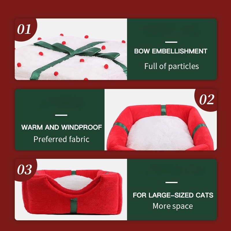 Winter Pet Bed Factory - Semi-Enclosed Plush Monster-Shaped Cave Small