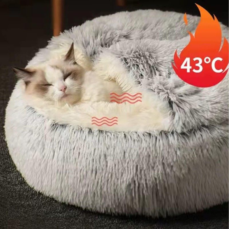 Pet House Factory - Adjustable Timer Soft Plush Warm Cozy Cave Bed