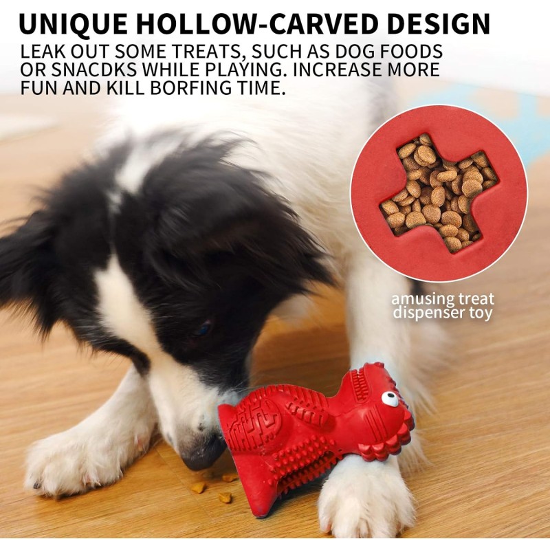 Dinosaur Dog Toy Supplier - Rubber Teething Treat Dispensing Puzzle Toy