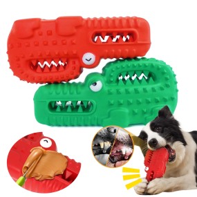 Alligator Dog Toy Factory - Tough Rubber Chew Squeaky Indestructible Toy