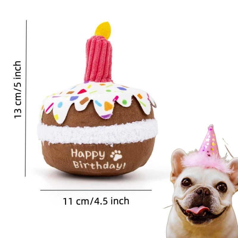 Dog Birthday Toy Supplier - Plush Cake Candle Decoration Gift Wholesale