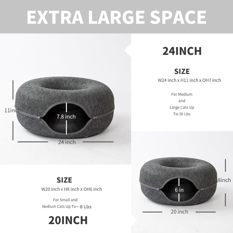 Pet Cave Bed Supplier - 2-in-1 Foldable Fluffy Washable Cushion Kitten