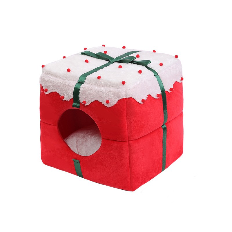 Winter Pet Bed Factory - Semi-Enclosed Plush Monster-Shaped Cave Small