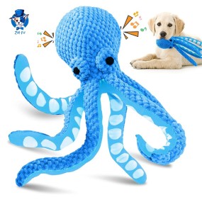 Octopus Dog Toy Manufacturer - Durable Plush Squeaky Chew Toy Large Dogs
