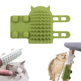 Electric Cat Brush Manufacturer - 3-in-1 Anti-splashing Foldable Massage