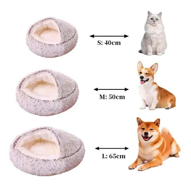 Christmas Pet Bed Manufacturer - Gift Box Style Warm Windproof Plush Cave