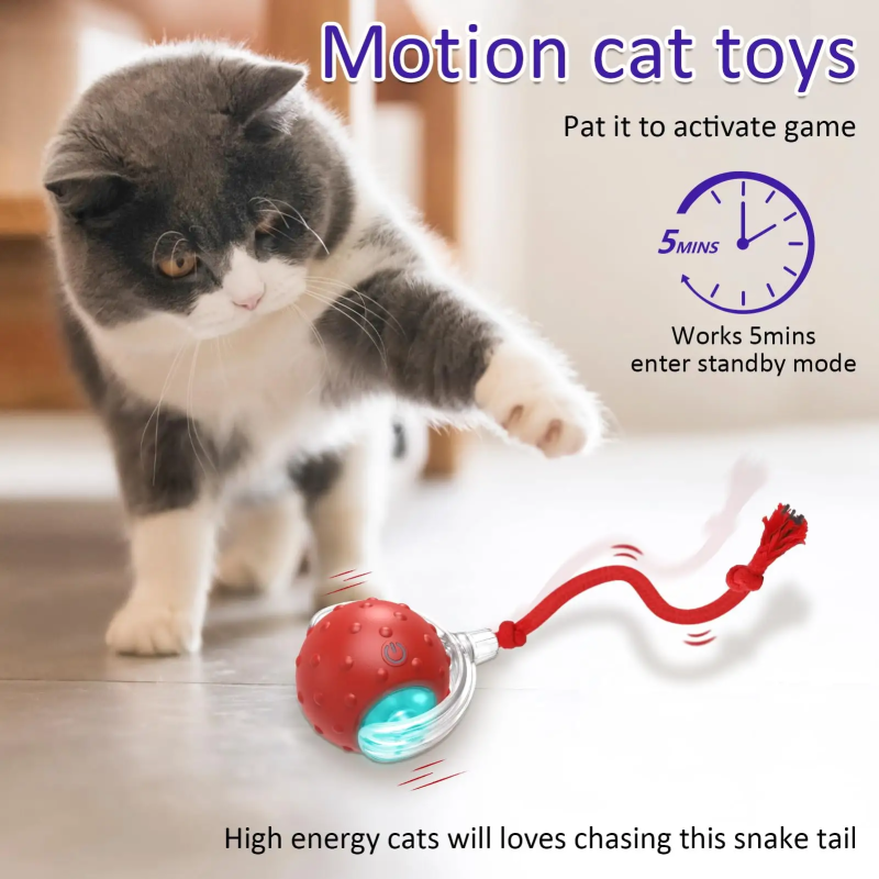 Rubber Cat Toy Supplier - Avoid Obstacles Safe Fun Rolling Ball Pet
