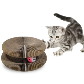 Corrugated Cat Scratcher Supplier - Foldable Magic Organ Board Bell