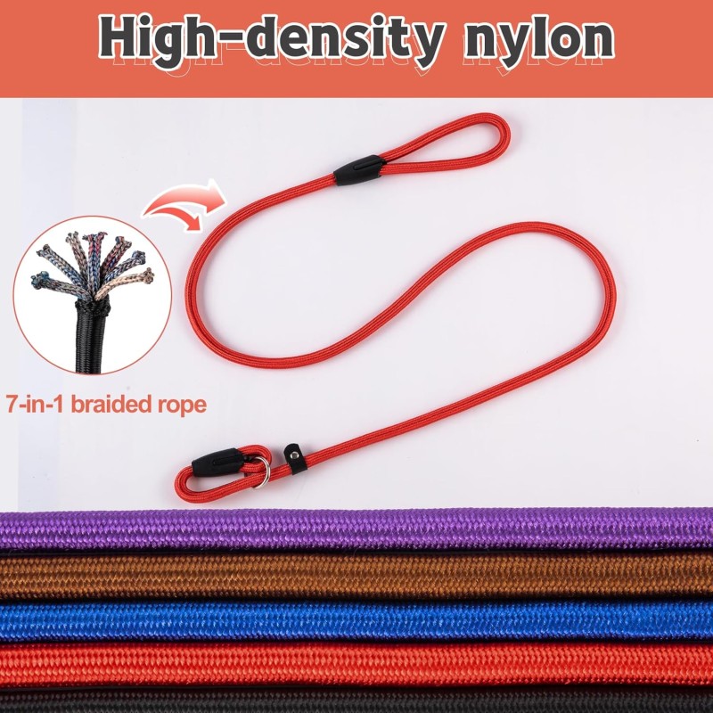 Dog Leash Set Supplier - Custom Paracord Rope Slip Lead