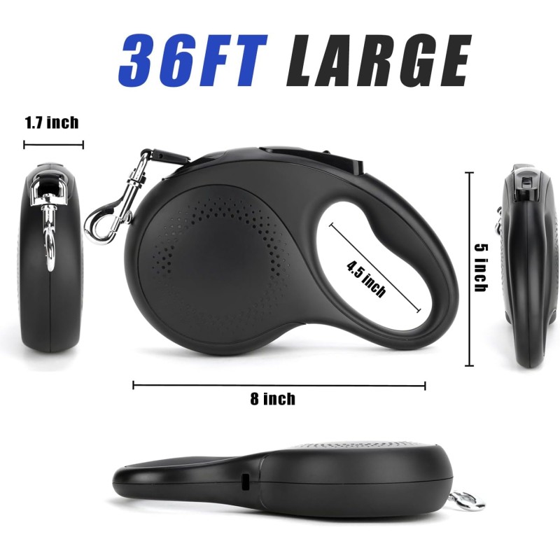 Retractable Dog Leash Supplier - Anti-Slip Handle Poop Bags