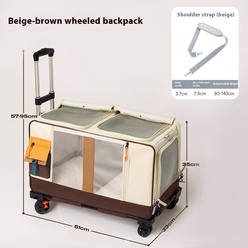 Pet Stroller Manufacturer - Two-in-One Wheeled Foldable Backpack Carrier