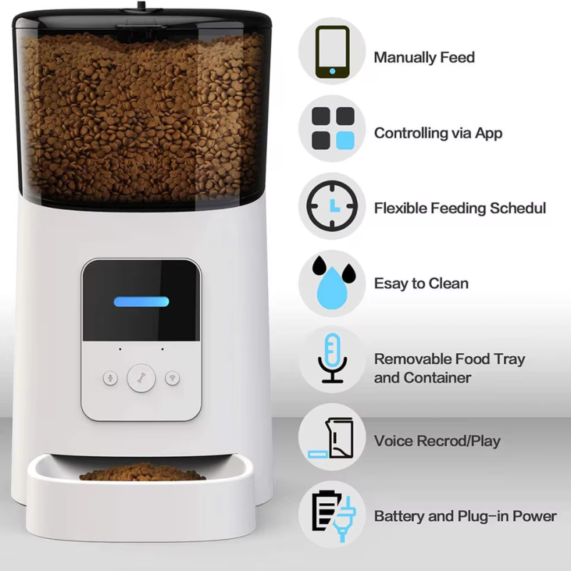 Smart Pet Feeder Factory - WiFi 6L Automatic Voice Controlled Microchip