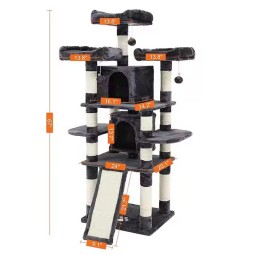 Cat Tree Manufacturer - Wholesale Large Wooden Scratch House Condo Plush