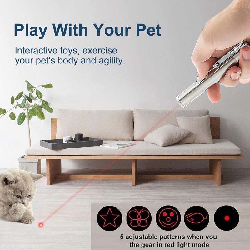 Laser Cat Toy Manufacturer - Rechargeable 7-Adjustable Pointer Interactive