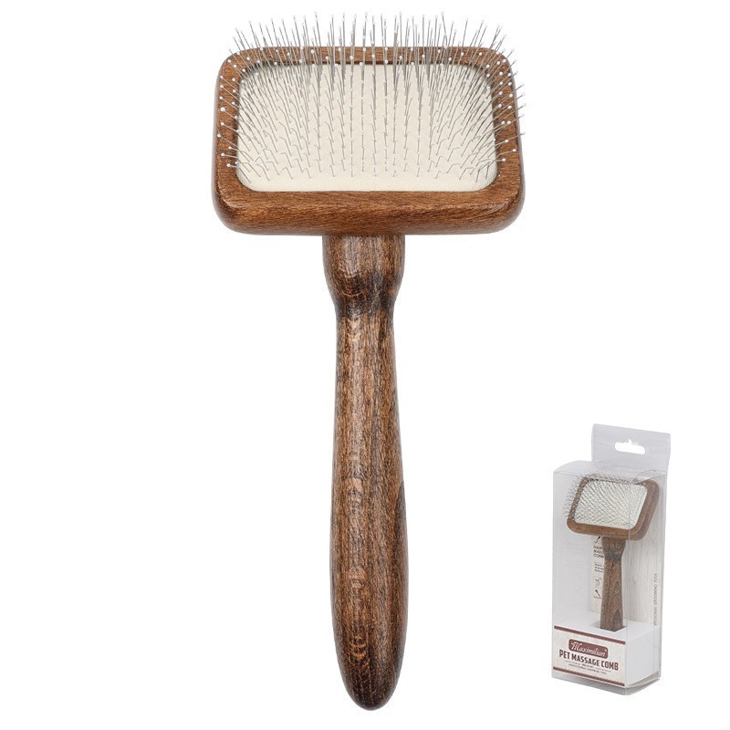 Pet Grooming Brush Supplier - Handcrafted Solid Wood Deshedding Comb