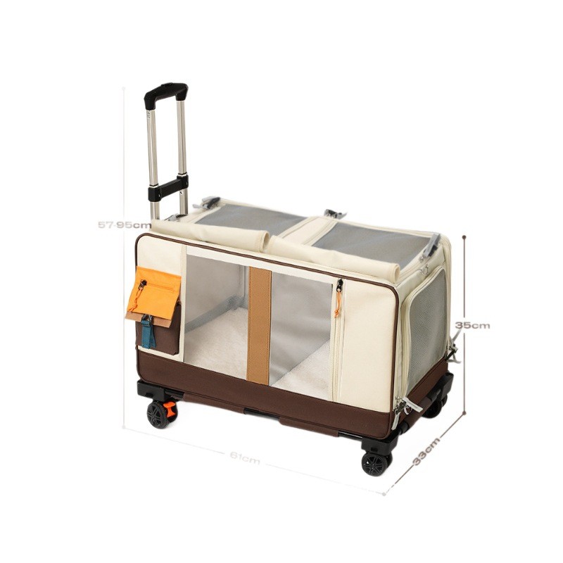 Pet Stroller Manufacturer - Two-in-One Wheeled Foldable Backpack Carrier