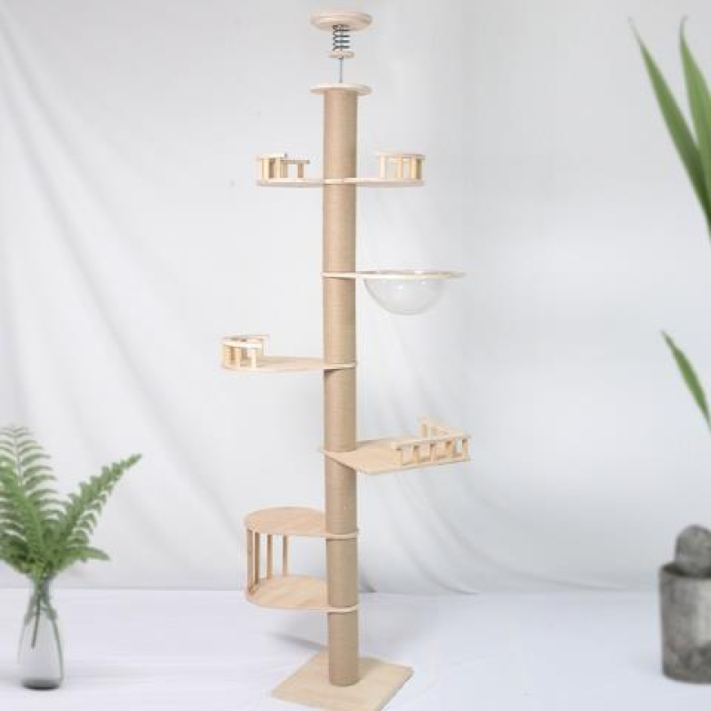 Cat Climbing Frame Factory - Solid Wood Jute Pillar Sisal Scratcher Trees