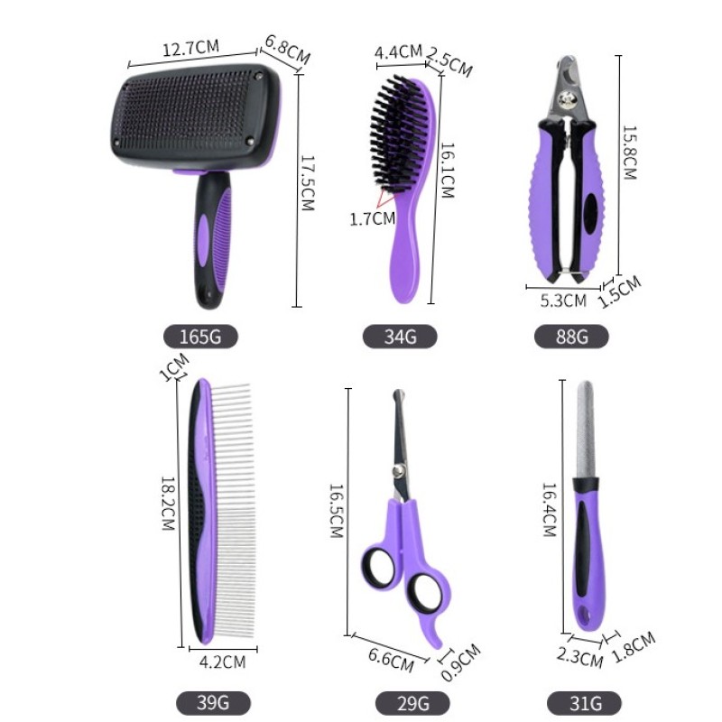 Pet Care Kit Supplier - Detangling Comb Nail Clipper File Essential Supplies