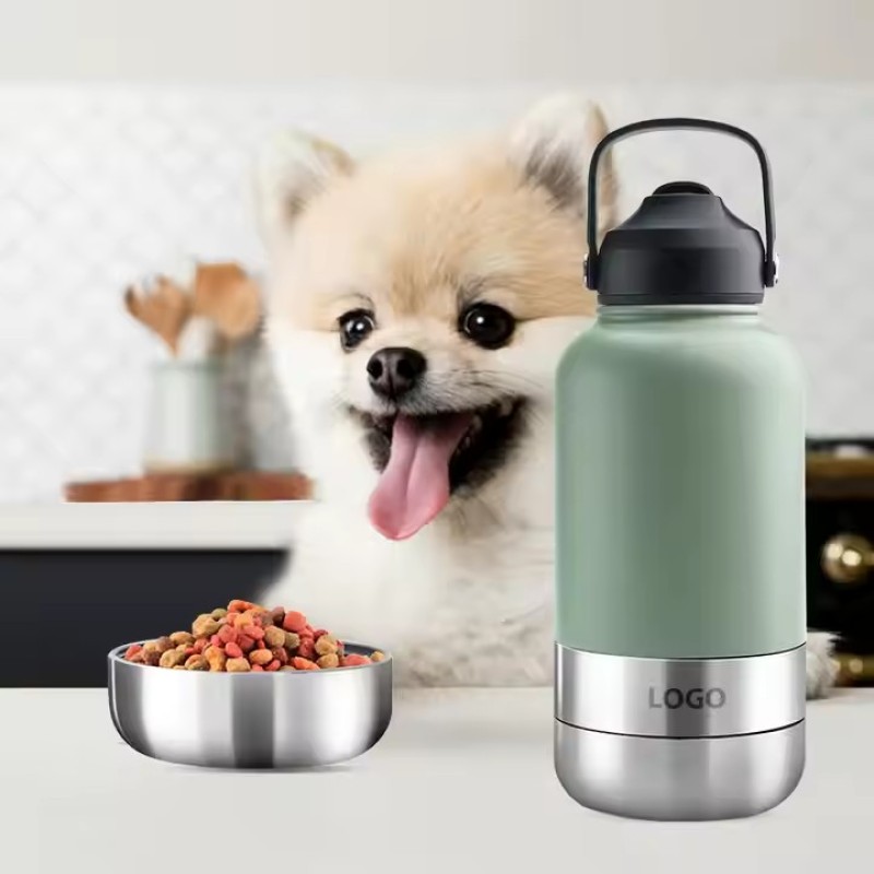 Pet Feeder Supplier - Custom 32oz Stainless Steel Insulated Travel Bowl