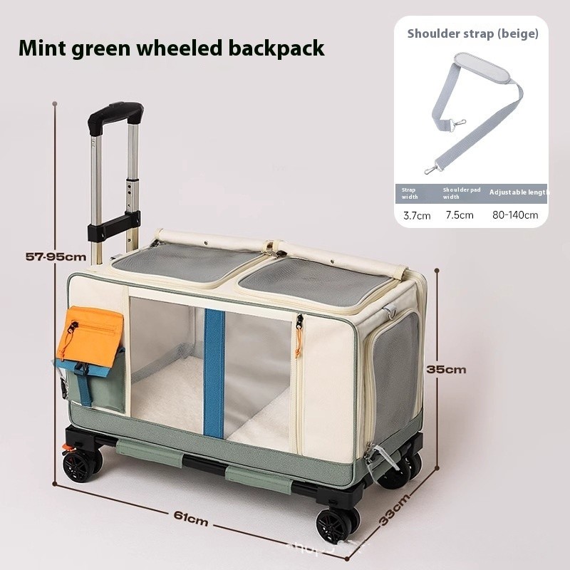 Pet Stroller Manufacturer - Two-in-One Wheeled Foldable Backpack Carrier