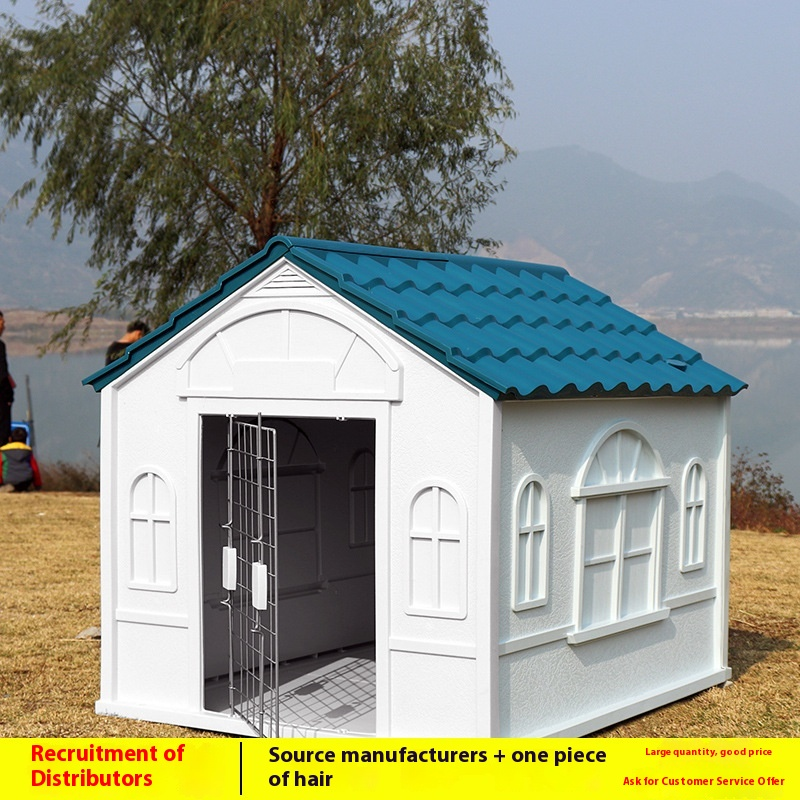 Pet House Manufacturer - Modern Wood Plastic Outdoor Rain-Proof Roof