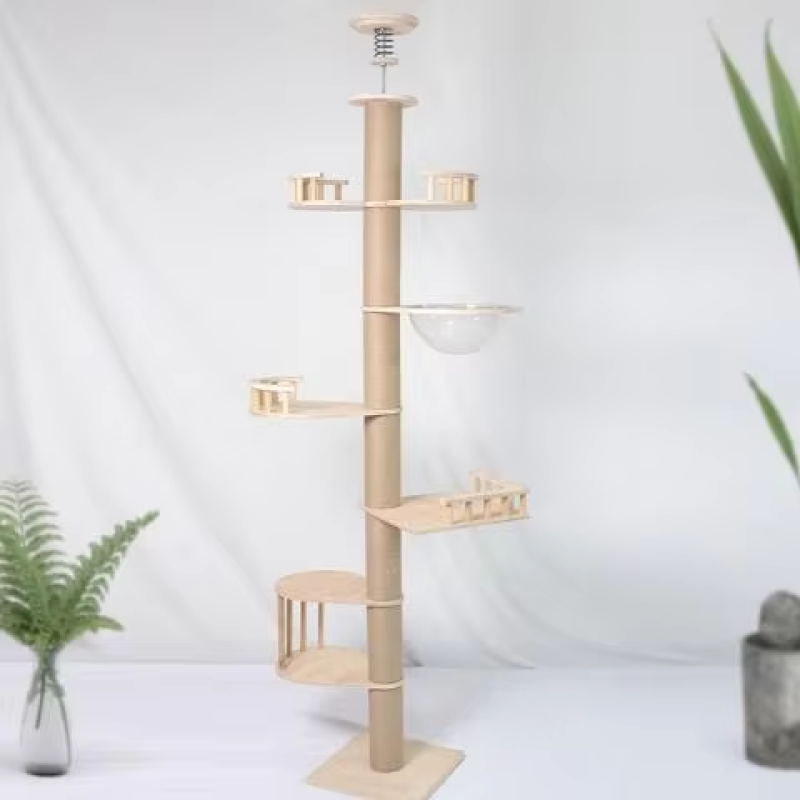 Cat Climbing Frame Factory - Solid Wood Jute Pillar Sisal Scratcher Trees