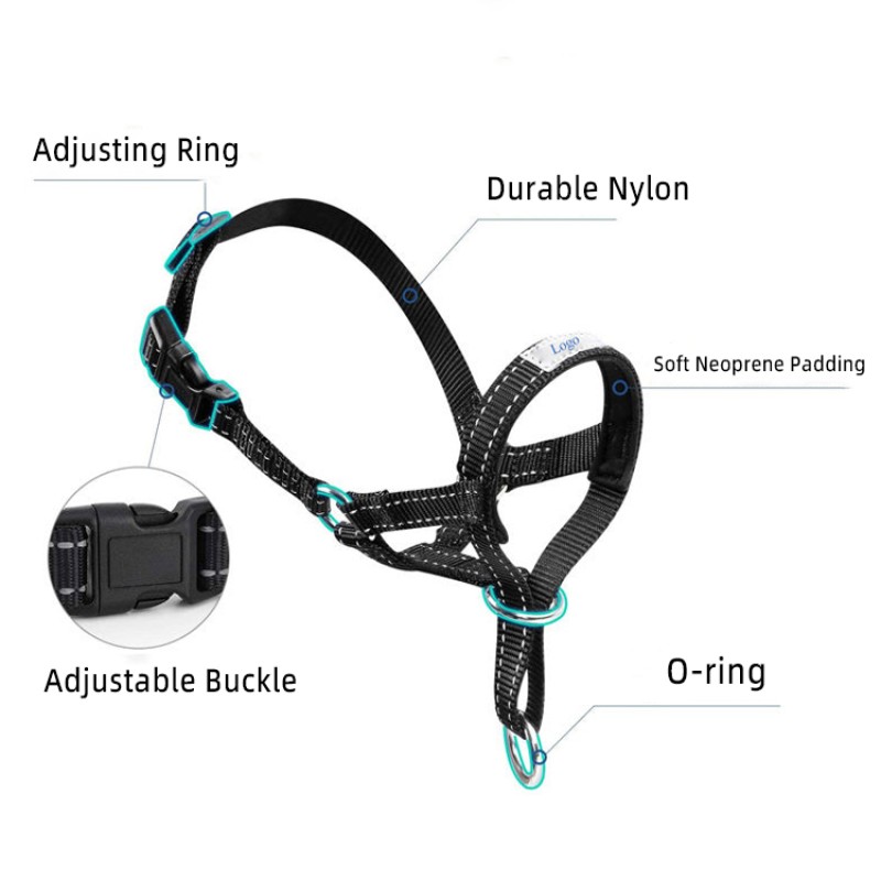Dog Muzzle Supplier - Reflective Adjustable Neoprene Padded
